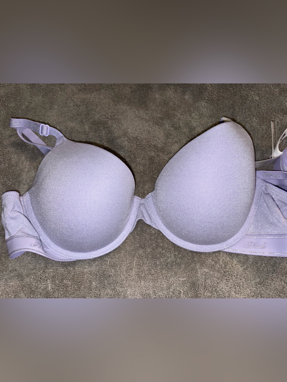 PINK Victoria's Secret Shimmery Lavender Padded Underwire Push up Bra